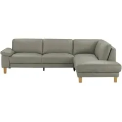 Ravensberger Werkstätten Ecksofa Leder RW-Select ¦ grau ¦ Maße (cm): B: 274 H: