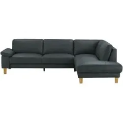 Ravensberger Werkstätten Ecksofa Leder RW-Select ¦ blau ¦ Maße (cm): B: 274 H: