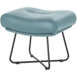Ravensberger Werkstätten Hocker Leder RW Wing ¦ blau ¦ Maße (cm): B: 63 H: 45 T: