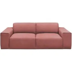 Gray & Jones Einzelsofa im Trendstoff Baltic Breeze ¦ rot ¦ Maße (cm): B: 216 H: