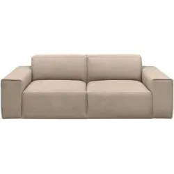 Gray & Jones Einzelsofa im Trendstoff Baltic Breeze ¦ beige ¦ Maße (cm): B: 216