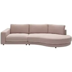 Jette Home Organisches Einzelsofa in Cord Sila ¦ rosa/pink ¦ Maße (cm): B: 330