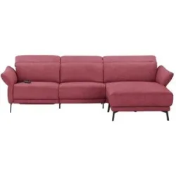 Wohnwert Ecksofa Leder Bellana ¦ rot ¦ Maße (cm): B: 291 H: 101 T: 176.0
