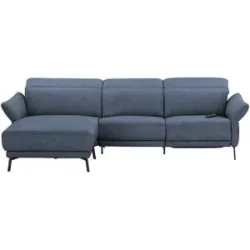 Wohnwert Ecksofa Leder Bellana ¦ blau ¦ Maße (cm): B: 291 H: 101 T: 176.0