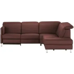 meinSofa Leder-Ecksofa  Leon ¦ rot ¦ Maße (cm): B: 259 H: 83 T: 236.0
