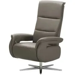 Wohnwert Relaxsessel Echtleder Mira ¦ grau ¦ Maße (cm): B: 81 H: 119 T: 93.0