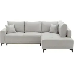 Höffner Ecksofa  Mango ¦ grau ¦ Maße (cm): B: 269 H: 90 T: 218.0