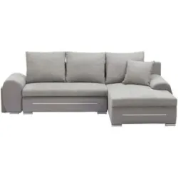 Höffner Ecksofa mit LED Beleuchtung Emma ¦ grau ¦ Maße (cm): B: 280 H: 96 T: 184.0