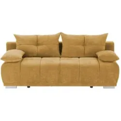 switch Schlafsofa mit Boxspringpolsterung  Gala ¦ gelb ¦ Maße (cm): B: 208 H: 92
