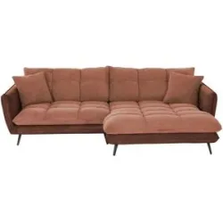 Bobb Ecksofa  Arianna XL ¦ kupfer ¦ Maße (cm): B: 275 H: 90 T: 196.0