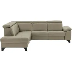 meinSofa Ecksofa Echtleder Linda ¦ beige ¦ Maße (cm): B: 261 H: 98 T: 209.0