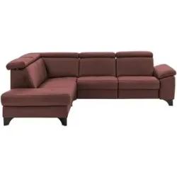 meinSofa Ecksofa Echtleder Linda ¦ lila/violett ¦ Maße (cm): B: 261 H: 98 T:
