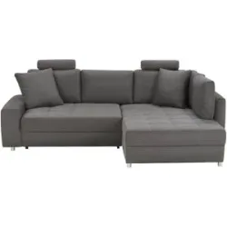 Bobb Ecksofa mit Schlaffunktion Arissa de Luxe ¦ grau ¦ Maße (cm): B: 265 H: 84