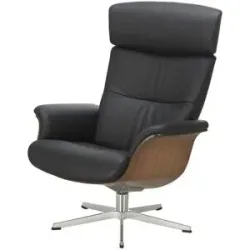 Höffner Relaxsessel aus Leder Timeout Master ¦ schwarz ¦ Maße (cm): B: 81 H: 109 T: 81.0