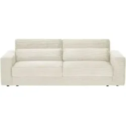 Höffner Big Sofa in modernem Breitcord Branna ¦ creme ¦ Maße (cm): B: 250 H: 101 T: