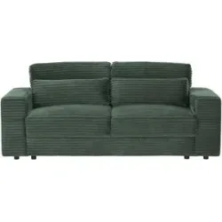 Höffner Big Sofa in modernem Breitcord Branna ¦ grün ¦ Maße (cm): B: 209 H: 89 T: 102.0