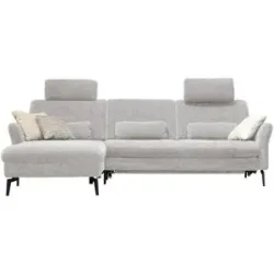 meinSofa Ecksofa Cord DANTE ¦ silber