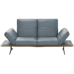 Koinor Einzelsofa aus Echtleder Fendo ¦ blau ¦ Maße (cm): B: 206 H: 73 T: 123.0