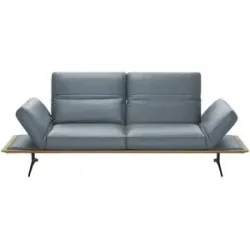 Koinor Einzelsofa aus Echtleder Fendo ¦ blau ¦ Maße (cm): B: 236 H: 73 T: 123.0
