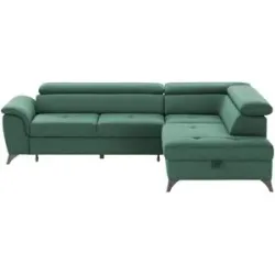 switch Ecksofa  Aldeia ¦ grün ¦ Maße (cm): B: 252 H: 70 T: 200.0