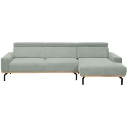 Max Winzer Ecksofa mit Holzsockel  Emmi ¦ silber ¦ Maße (cm): B: 280 H: 92