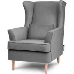KONSIMO Ohrensessel  Stralis ¦ grau ¦ Maße (cm): B: 82 H: 108