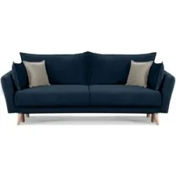 KONSIMO Einzelsofa  Belmos ¦ blau ¦ Maße (cm): B: 228 H: 102