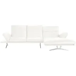 Koinor Ecksofa Echtleder Francis ¦ weiß ¦ Maße (cm): H: 93