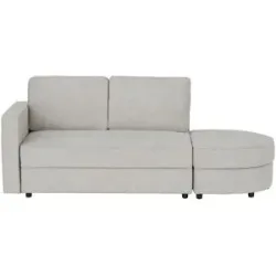 Höffner Sofa 2-sitzig mit Hocker  Arjana ¦ grau ¦ Maße (cm): B: 217 H: 91 T: 92.0