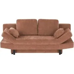 smart Schlafsofa  Mokka ¦ orange ¦ Maße (cm): B: 205 H: 87 T: 100.0