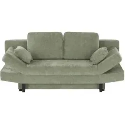 smart Schlafsofa  Mokka ¦ grün ¦ Maße (cm): B: 205 H: 87 T: 100.0