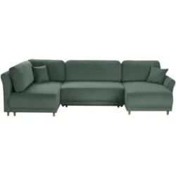 Höffner Wohnlandschaft mit Funktion  Malyn II ¦ grün ¦ Maße (cm): B: 316 H: 90 T: 160.0