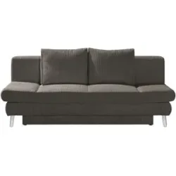 Höffner Schlafsofa mit Bettkasten Sidney ¦ braun ¦ Maße (cm): B: 200 H: 85 T: 90.0
