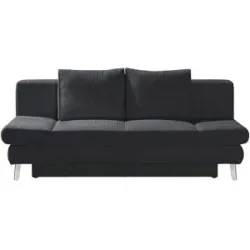 Höffner Schlafsofa mit Bettkasten Sidney ¦ grau ¦ Maße (cm): B: 200 H: 85 T: 90.0