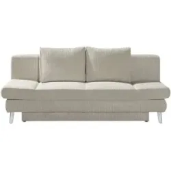 Höffner Schlafsofa mit Bettkasten Sidney ¦ beige ¦ Maße (cm): B: 200 H: 85 T: 90.0