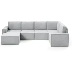 Höffner Wohnlandschaft  Orto ¦ grau ¦ Maße (cm): B: 311 H: 93