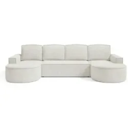 Höffner Wohnlandschaft  Flow ¦ weiß ¦ Maße (cm): B: 316 H: 88
