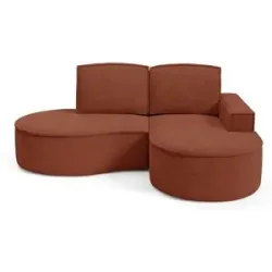 Höffner Ecksofa  Flow ¦ rot ¦ Maße (cm): B: 210 H: 88