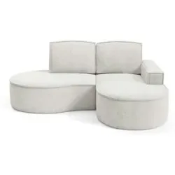 Höffner Ecksofa  Flow ¦ weiß ¦ Maße (cm): B: 210 H: 88