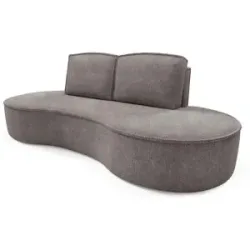 Höffner Einzelsofa  Flow ¦ grau ¦ Maße (cm): B: 234 H: 88