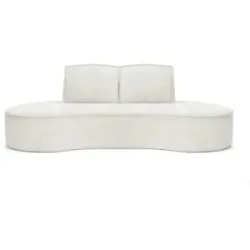 Höffner Einzelsofa  Flow ¦ weiß ¦ Maße (cm): B: 234 H: 88