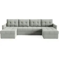 Höffner Wohnlandschaft  Olivia ¦ grau ¦ Maße (cm): B: 301 H: 86