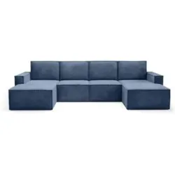Höffner Wohnlandschaft  Orto ¦ blau ¦ Maße (cm): B: 320 H: 93