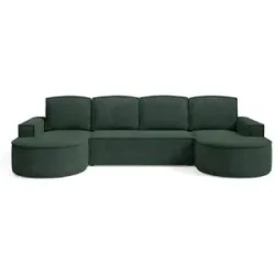 Höffner Wohnlandschaft  Flow ¦ grün ¦ Maße (cm): B: 316 H: 88