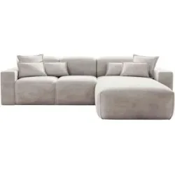 GrainGold Ecksofa  Leni ¦ grau ¦ Maße (cm): B: 265 H: 74