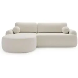 GrainGold Ecksofa  Aurio ¦ weiß ¦ Maße (cm): B: 261 H: 91