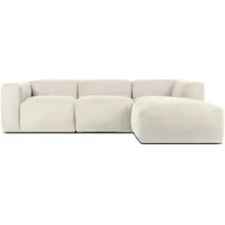 KONSIMO Ecksofa  Buffo ¦ creme ¦ Maße (cm): B: 285 H: 73
