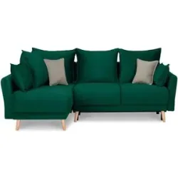 KONSIMO Ecksofa  Belmos ¦ grün ¦ Maße (cm): B: 234 H: 100