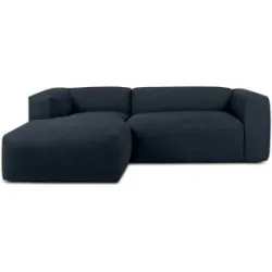 KONSIMO Ecksofa  Buffo ¦ blau ¦ Maße (cm): B: 225 H: 73