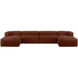 KONSIMO Wohnlandschaft  Buffo ¦ orange ¦ Maße (cm): B: 400 H: 73